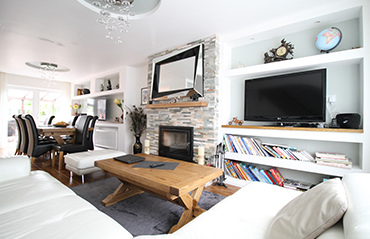 Feature Wall with chimney in centre