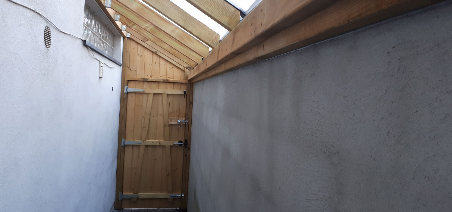 Side Passage Lean-to for Storage  2